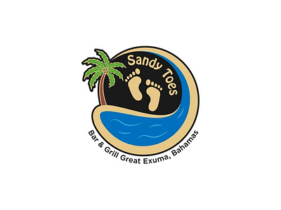 Sandy Toes branding design icon illustration logo minimal