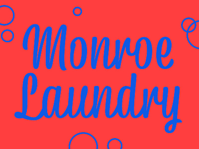 Monroe Laundry jubiler lettering script sign painting typeface