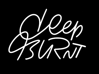 Deep Burnt - Pépé Bradock branding design draft handlettering house music lettering letters monoline music quick sketch track vector