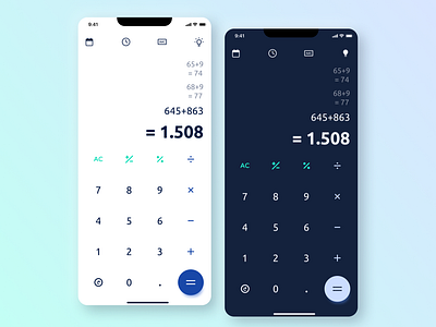 Generic- Daily UI #004 - Calculator app blue calculadora calculator clean dark design figma light simple ui