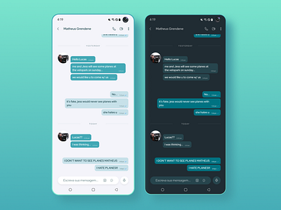 Generic - Daily UI #013 - Direct chat app chat clean dailyui dark design direct figma light lightmode ui