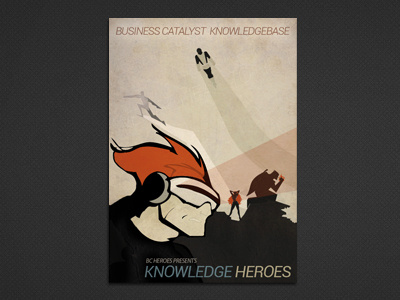 Knowledgeheroes business catalyst hero poster retro