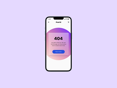 Mobile 404 page for ecommerce site