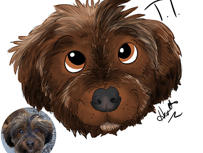 Cartooning Pets - TT caricature cartoon cartooning digital art dog dogs illustration illustration digital illustrations pets portrait