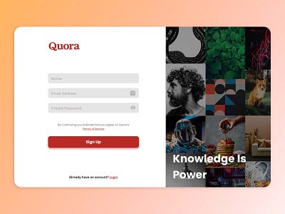 Quora Login Page