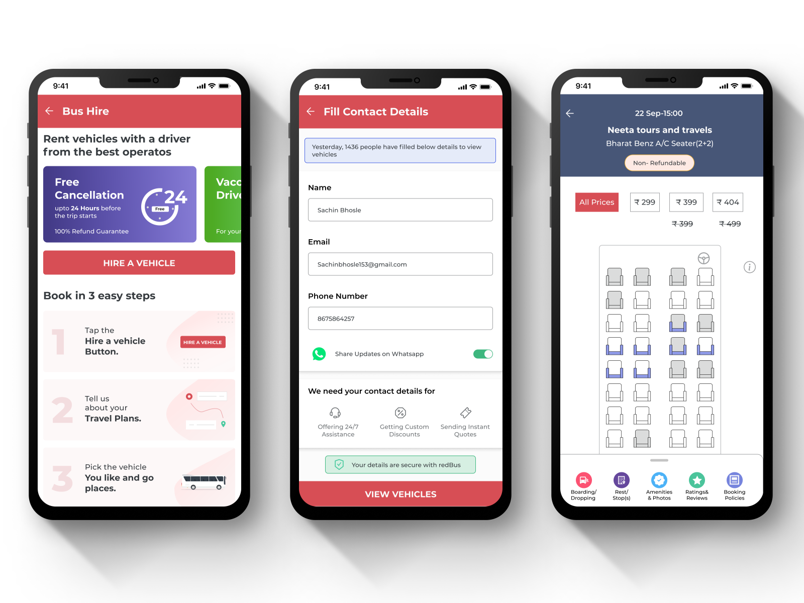 redBus Clone by Sachin on Dribbble