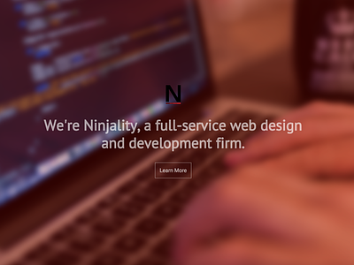 Ninjality Landing Page css html ninjality web design