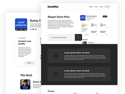 IronMic marketing podcast saas website