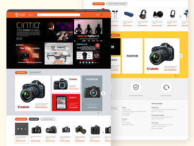 E-commerce Camera & Gadget camera desktop ecommerce gadget homepage interfacedesign landingpage online shop ui website website concept