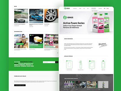 GRASS Indonesia Website car wash company profile company website grass landing page product page ui ux website