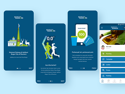 Bogor City of Runners App Concept app design bogor city app city branding community run runner runner app running running app ui ux