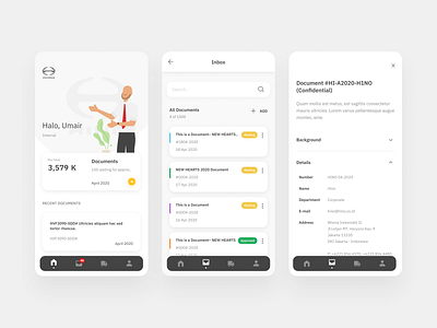 HINO CRM Mobile Application Concept after sales android design application crm documents hino ios design jakarta japan manager sales simple ui user experience user interface ux white