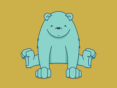 Bear animal bear doodle illustration sitting symmetry
