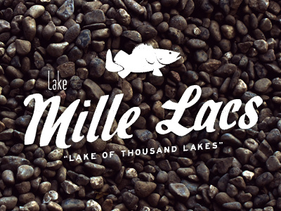 Lake Mille Lacs design fish lake logo