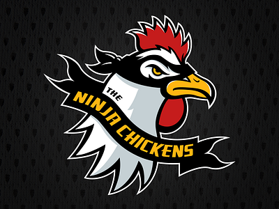 The Ninja Chickens chicken fantasy football football illustration logo ninja sports