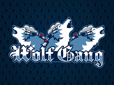 Wolf Gang blue fantasy football football illustration jersey logo mozart sports wolf wolves