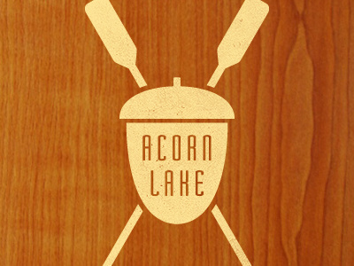 Acorn Lake acorn badge lake logo oars