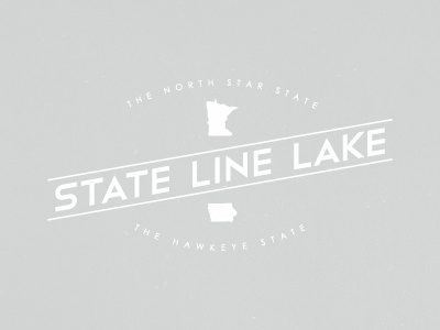 State Line Lake iowa lake logo minnesota