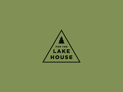 For The Lake House badge lake logo tree triangle