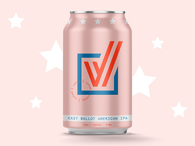 Cast Ballot American IPA america beer beer can branding packaging vote