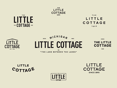 Little Cottage lockups logos type