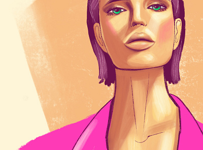 Portrait sketch/fashion illustration(zoom) fashion illustration illustration portrait procreate sketch