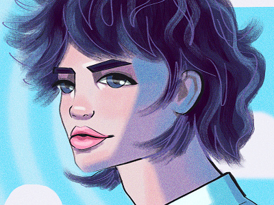 Shaggu girl bluesky fashion illustration girl illustration portrait procreate