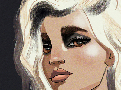 Rock girl portrait fashion illustration girl illustration portrait procreate rock smoky