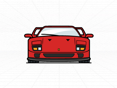 Ferrari F40 apex automotive car exotic ferrari illustration