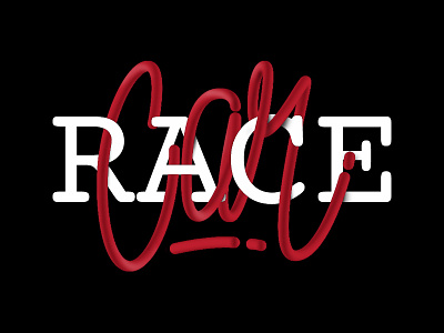 Interlaced Race Car calligraphy cursive handlettering interlaced lace letter lettering script sketch type typo typography