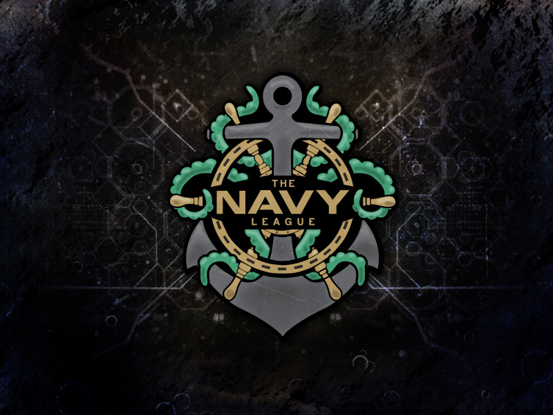 The Navy League brand symmetry clean videogame anchor mark mlg illustration logo esport