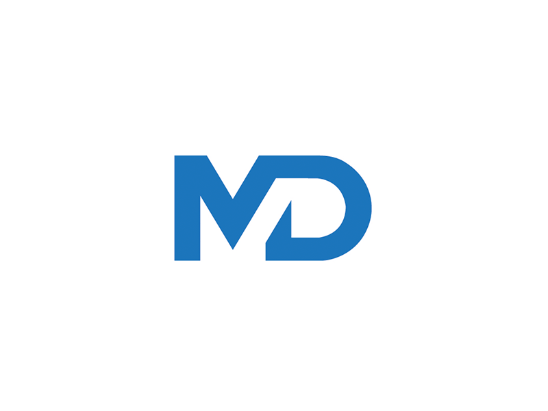 MD logo branding gif identity letterform logo mark monogram symbol type