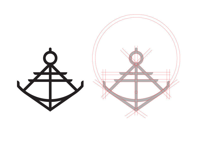 Anchor - #ThirtyLogos thirtylogos sea sextant anchor design branding mark icon logo