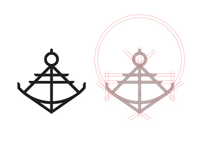 Anchor - #ThirtyLogos anchor branding design icon logo mark sea sextant thirtylogos