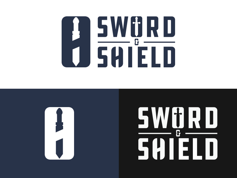 Sword & Shield - #ThirtyLogos thirtylogos lock shield sword security design branding mark icon logo