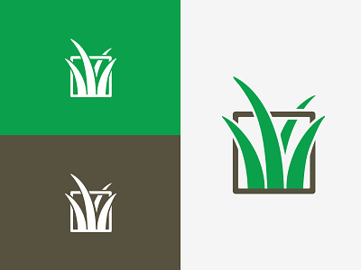 Case Landscaping branding design grass icon landscaping logo mark outdoors