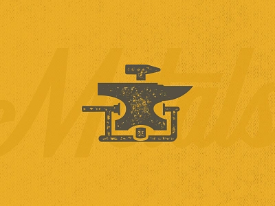 Metals Mark Exploration anvil brand branding design hammer icon logo mark metal smithing symbol