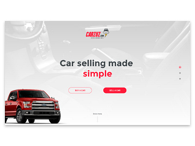 Carzuz car carzuz landing page selling ui