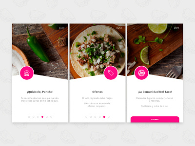 Onboarding android app ios mobile monterrey onboarding phone screen tacos ui ux walkthrough