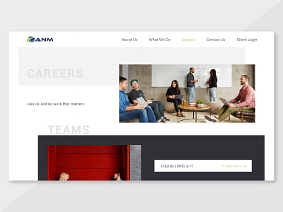 Careers Section anm careers concept interface minimal section ui ux web website