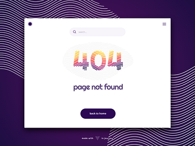 Page 404 404 page colorful pattern purple typography ui violet wave website website concept