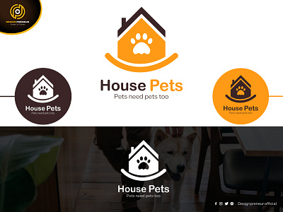 Minimal Pets Logo Design / House Pets Logos