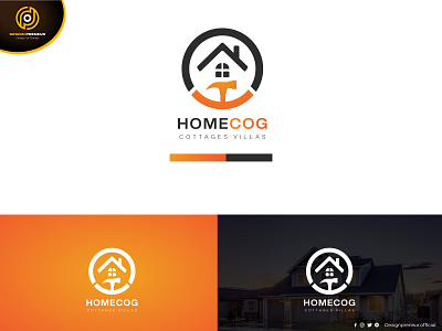 Home Cottages / House Villas Logo Designing architecturelogo branding business logo dreamhome graphic design homelogo house houselogo houses illustration logo design logo maker luxuryhome luxuryvilla realestate