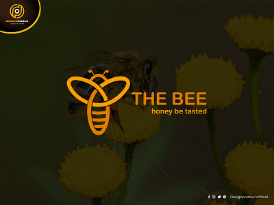 Honey Bee Logo Design bee logo business logo free logo graphic design honey logo illustration logo design logo designer logo maker modern logo ui vector