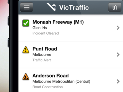 Incident List app clean icon interface ios iphone list native phone traffic travel ui