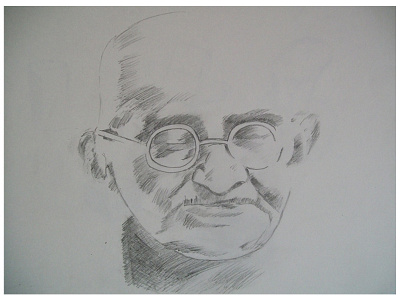 Mahatma Gandhi art design sketch