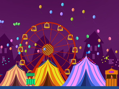 Carnival balloons carnival celebration giant wheel tents