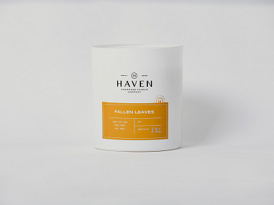 Haven Candle Co | Fall Release brand branding candle company design fall handmade jar leave leaves logo package packaging photography product