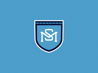 SM Monogram Shield bold brand branding clean design health logo logo design m medical minimal monogram pattern s shield simple soccer sport sports