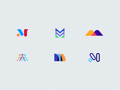 M Logos bold brand brand design branding design geometric logo logo design m m logo minimal overlap overlapping